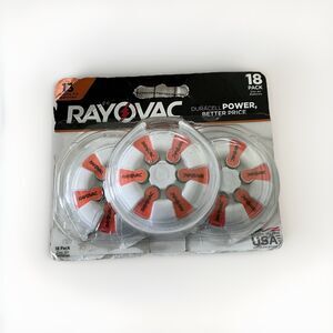 Rayovac Size 13 Hearing Aid Batteries 18 Pack EXP 09/27